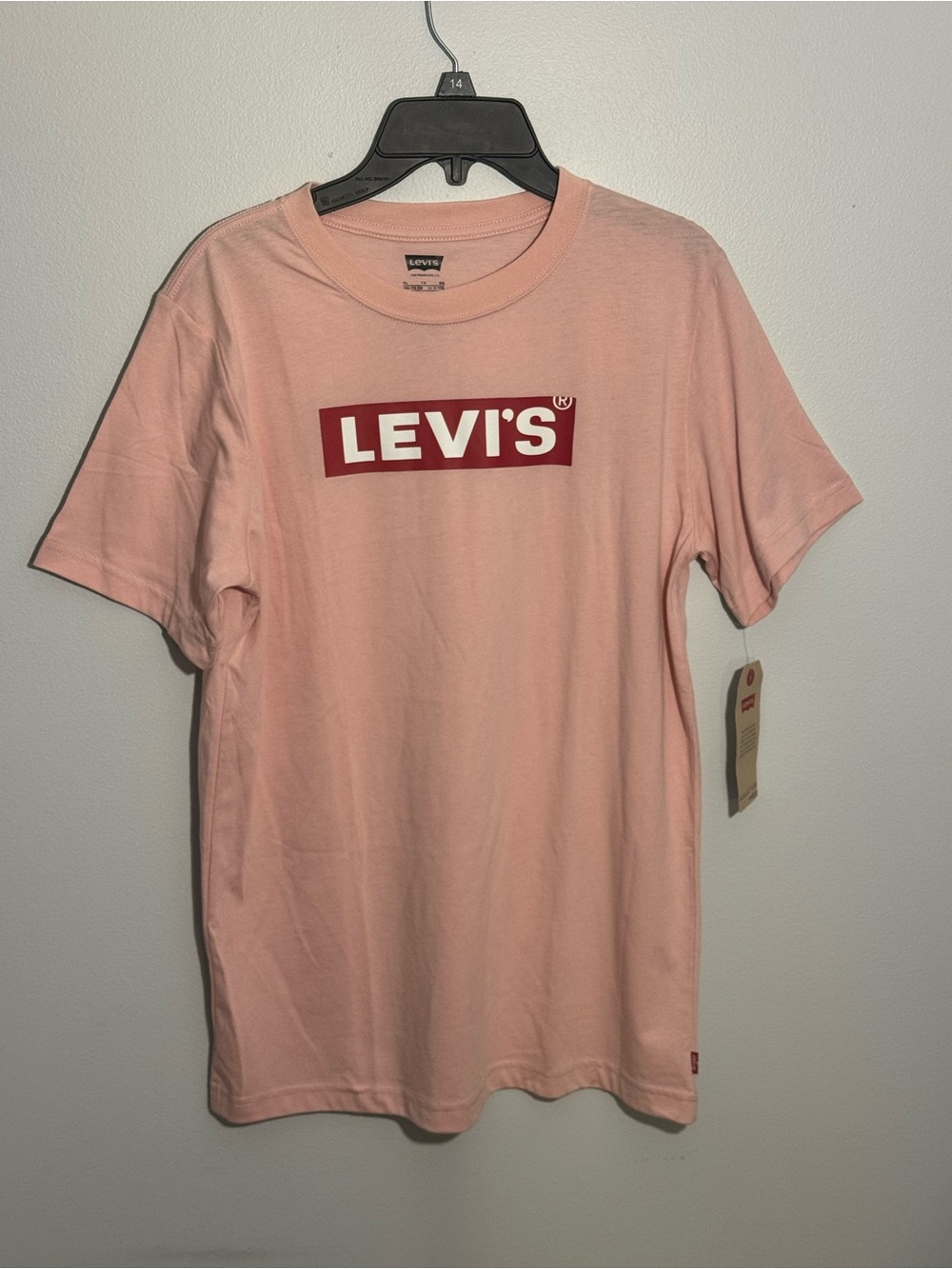 Levi's Pink Short-Sleeve Logo Tee with Red Box